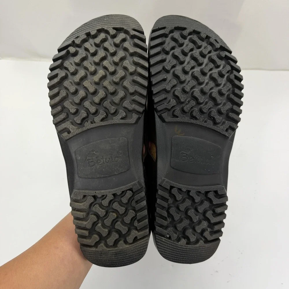 Vintage Birkenstock Betula Charleston Mens 11 Brown Leather Clogs Strap Back